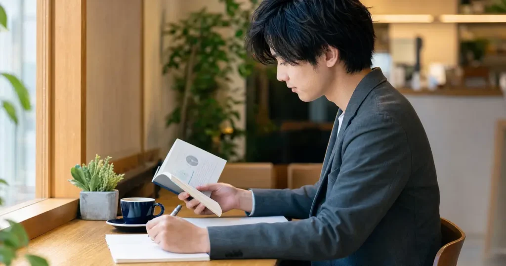 学生の応募書類を確認する大学キャリアセンター職員