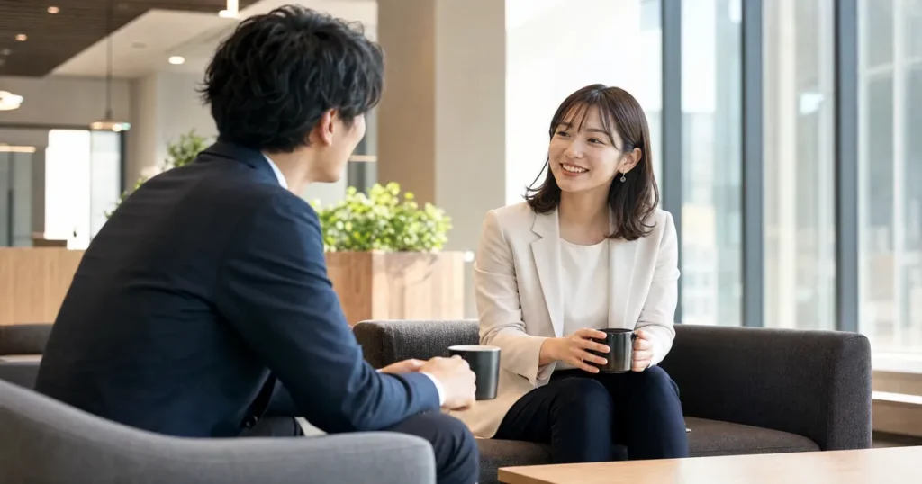 求職者と向き合いキャリア相談を行う転職エージェント